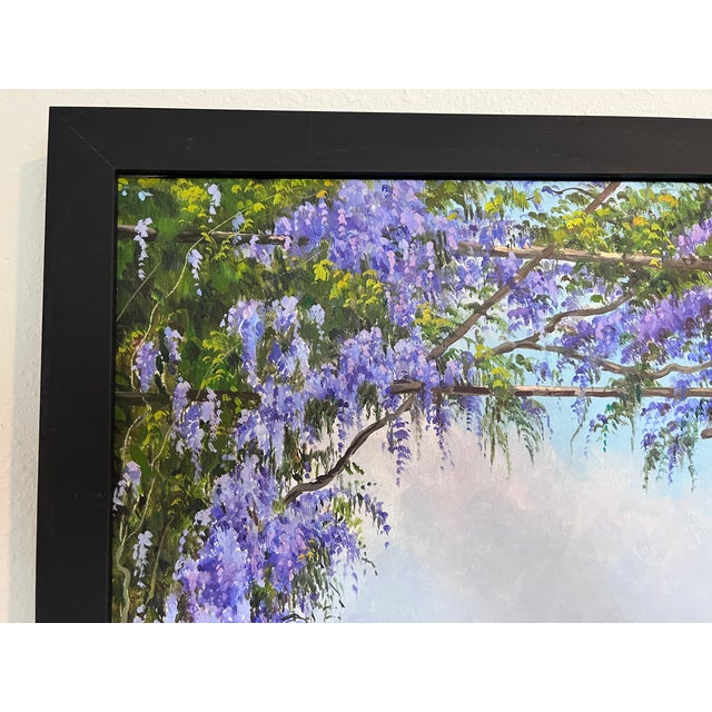 Textile Italian Artist Moriani (20c) Coastal Landscape Oil on Canvas Painting, Framed For Sale - Image 7 of 10