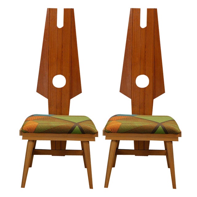 Set of Brutalist Low Chairs, 1960s For Sale