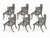 Robsjohn Gibbings style Klismos dining chairs. The chairs are in flawless condition. Grey ceruse finish. Leather cording...
