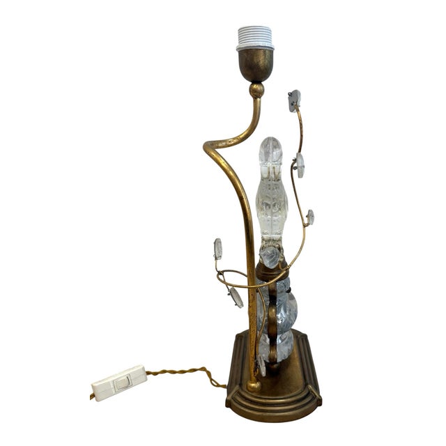 Maison Bagues Rock Crystal Bird Table Lamps For Sale In Miami - Image 6 of 10