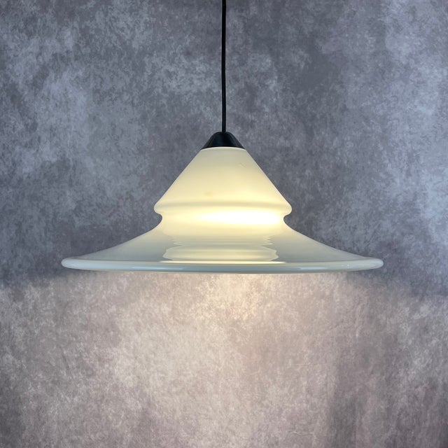 Mid-Century Modern Vintage Danish Lamp in Opal Glass from Royal Copenhagen, 1980s For Sale - Image 3 of 9