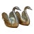 Vintage Ornamental Silver Swan Sculptures - Pair For Sale