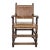 Vintage Leather Dining Armchair With Carved Finials For Sale