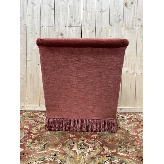 Toad Style Armchair in Tufted Pink Velvet For Sale - Image 4 of 7