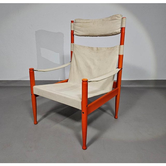 Model 30 Safari Lounge Chair by Erik Worts for Niels Eilersen, Denmark, 1960s For Sale - Image 18 of 18