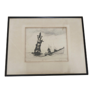 Vintage Gordon Hope Grant Signed Lithograph