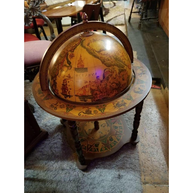 Vintage Italian Portable Zodiac Bar Cart Globe Chairish