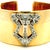 1930s Art Deco Diamond Platinum & 14k Gold Wide Marriage Cuff Bracelet For Sale - Image 15 of 15