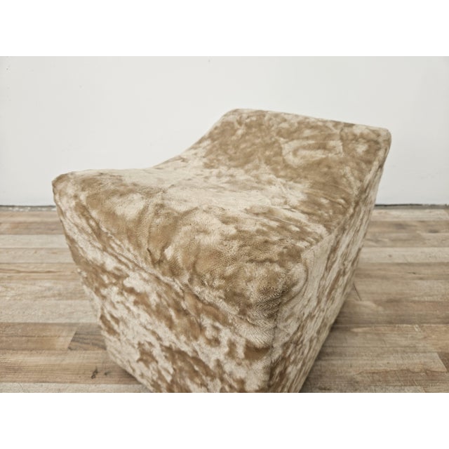 1950s Vintage Upholstered Wooden Ottoman, 1950s For Sale - Image 5 of 14