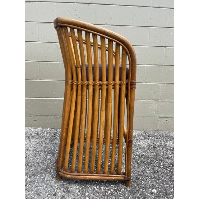 Vintage Rattan Upholstered Barstools / Counter Stools For Sale In Tampa - Image 6 of 13