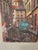 12x30 canvas painting of street scene in Florence by Lesser.