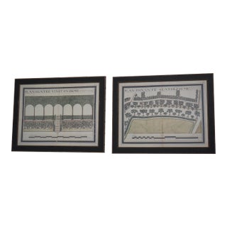 Pair French Country Decorative Framed Prints For Sale