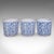 This is a trio of vintage tree planters. A Portuguese, ceramic jardiniere with blue & white pattern, dating to the late...