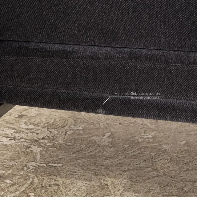 Living Platform Fabric Two-Seater Sofa in Gray from Walter Knoll For Sale - Image 4 of 9