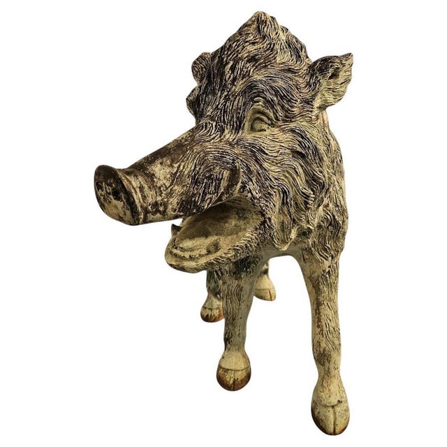 Mid-Century Modern Spanish Bronze Wild Boar Sculpture, 1950s For Sale - Image 9 of 9
