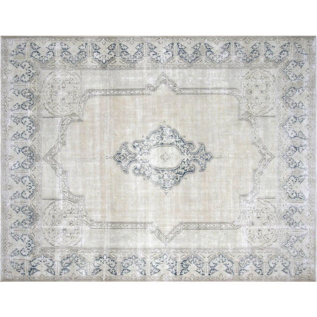 Textile 1960s Persian Kerman Rug For Sale - Image 7 of 7