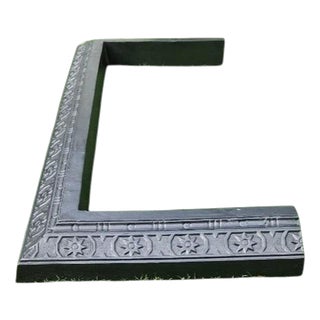Antique Cast Iron Fireplace Fender with Repeating Floral Rosette Design, 1890s For Sale