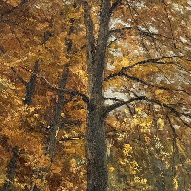 Framed Oil Painting on Canvas by Fernand Ley (1910-1973) 'Path in the Forest' For Sale - Image 14 of 17