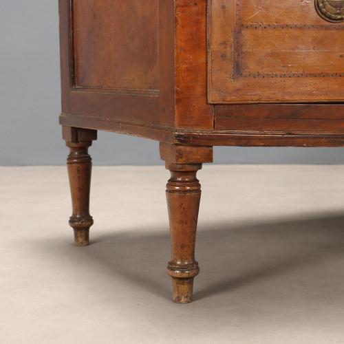 Wood Walnut Demi-Lune Chest of Drawers For Sale - Image 7 of 11