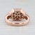 Modern 0.84ctw Diamond Halo Engagement Ring 18k Rose Gold Size 6.5-6.75 For Sale - Image 3 of 8