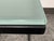 Black Room & Board Parsons C-Shape Seafoam Glass Table For Sale - Image 8 of 12