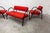 Metal Red Designer Sofa and Armchairs, 2001, Set of 3 For Sale - Image 7 of 18
