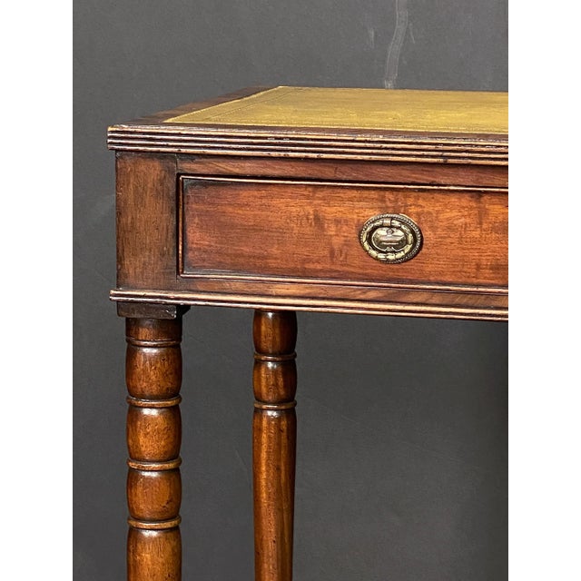 Late 19th Century English Writing Table or Desk of Mahogany With Leather Top For Sale - Image 5 of 15