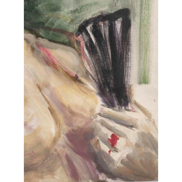 Evelyne Luez, Nude Andalusian Woman, Oil on Cardboard For Sale - Image 3 of 6