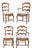 French Provincial Style Walnut Dining Chairs, 4 For Sale