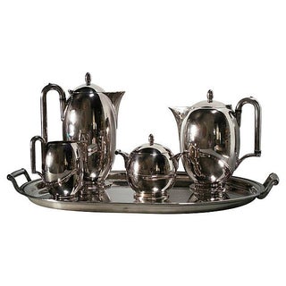 Rogers Modernist Tea & Coffee Service - Set of 6 For Sale