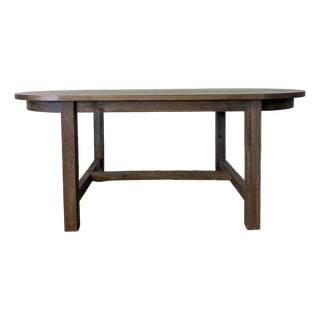 Amber White Oak Dining Table in Montana Brown Finish For Sale