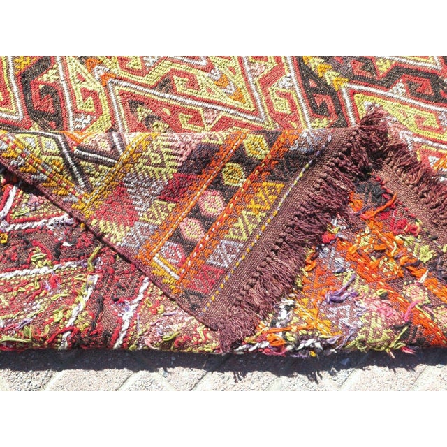 1960s Vintage Turkish Kilim Rug - 71"x122" For Sale - Image 11 of 12