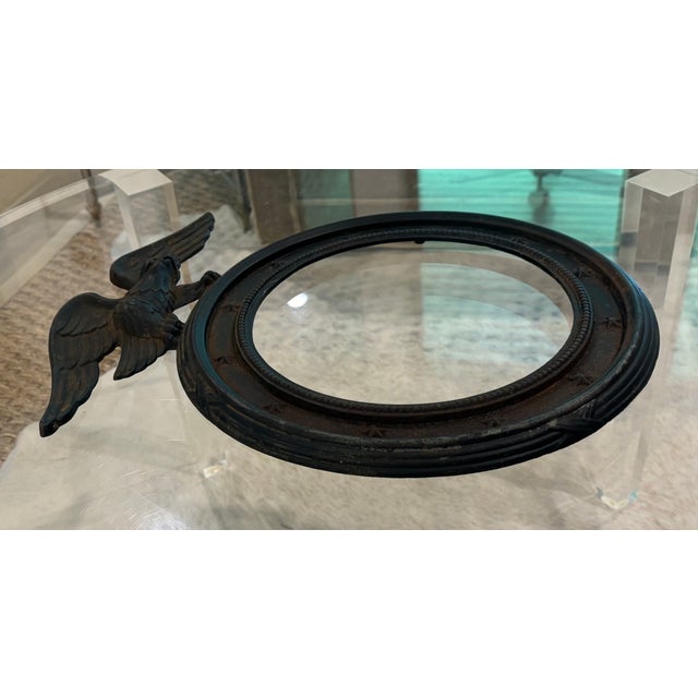 American Vintage Federal, Americana Style Cast Iron Round Eagle Frame For Sale - Image 3 of 13