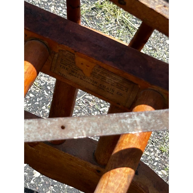 Rustic 19th Century Indian Victorian Rocking Chair For Sale - Image 12 of 12