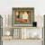 This is a new abstract color-block oil painting exploring colors and shapes. The oil painting is done on a hardboard...