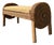 Vintage Wicker Bench | Coastal Rattan Barrel-Back Settee With Cushion For Sale