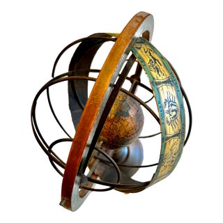 1980s Vintage Metal Armillary For Sale