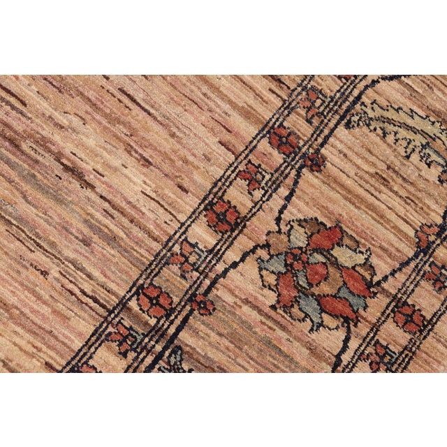 1990s Bohemian Gabbeh Beige/Rust Wool Rug - 6'3'' X 9'0'' For Sale - Image 5 of 10
