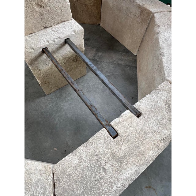 Auriol French Limestone Octagonal Center Fountain From Provence For Sale - Image 10 of 12