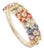 18k Gold Modern Deco Style Multi Color Sapphire Band Ring for Women in Size 6.5 For Sale