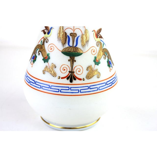 Biedermeier Gilded Glass Vase, 1860 For Sale - Image 4 of 14