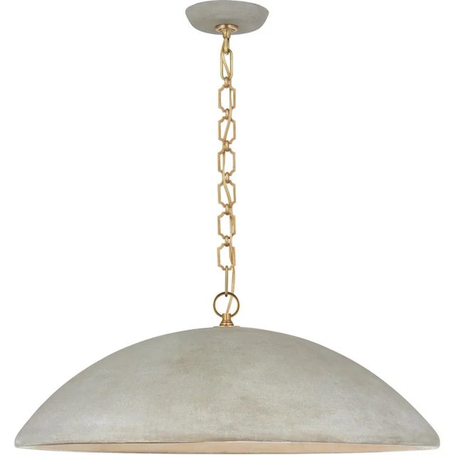 Transitional Suzanne Kasler for Visual Comfort Signature Elliot Large Pendant in Portland Gray For Sale - Image 3 of 3