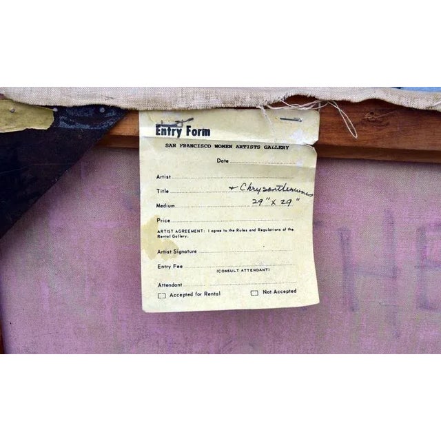 Textile 1980s "Nudes in Flowers of Michel" Figurative Oil Painting For Sale - Image 7 of 10