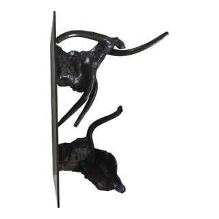 1950s Modern Bronze Sculpture "Leda and the Swan" by Reuben Nakian For Sale