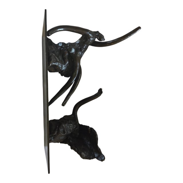 1950s Modern Bronze Sculpture "Leda and the Swan" by Reuben Nakian For Sale