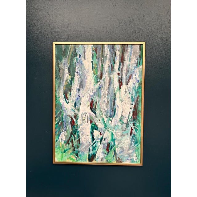Kurt Dejmo, Mountain Forest White, 1997, Oil on Canvas, Framed For Sale - Image 14 of 18