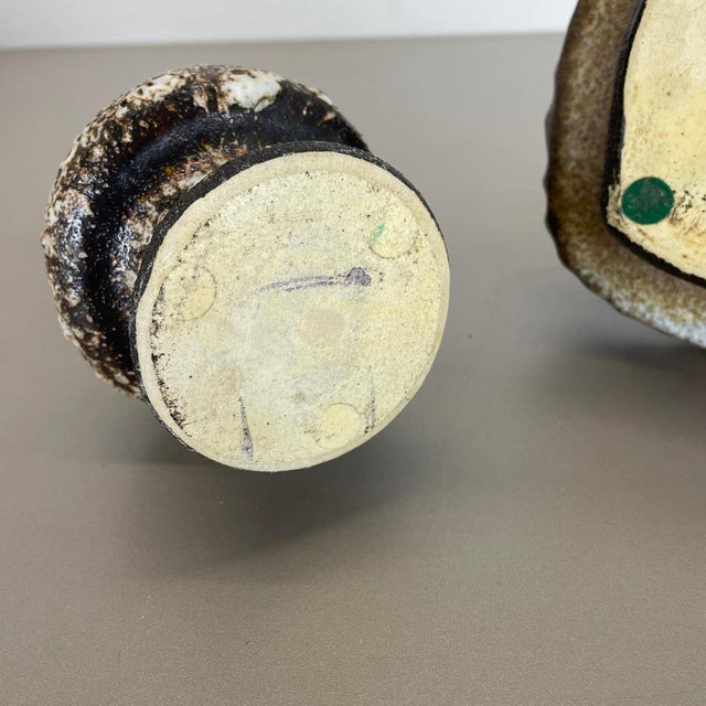 Ceramic Studio Pottery Vases attributed to Piet Vest Ceramics, Netherlands, 1970s, Set of 2 For Sale - Image 17 of 18