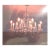 Vintage Handcrafted Crystal and Gilt Metal Six Light Chandelier For Sale