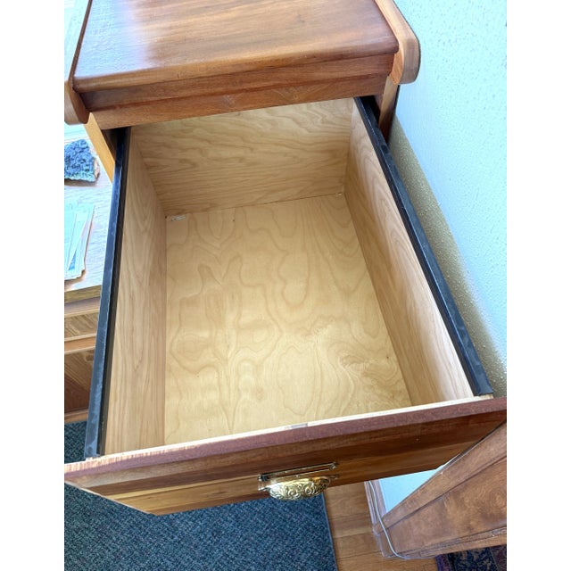 1990s 1990s Custom Built, Cherry, Legal-Size, Quality, 4-Drawer Filing Cabinet For Sale - Image 5 of 7