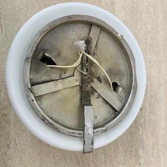 Dutch Ceiling Lamp in Glass from Gispen, 1930s For Sale - Image 9 of 11